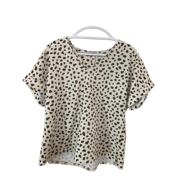 Melloday/ Anthropologie Women’s White With Black Design,back Zip Up Size. M. B28 - Picture 1 of 4